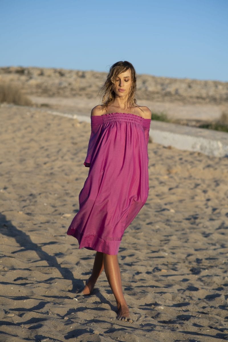 Lila-Eugenie Designer Ivory Luxury Summer Strapless Dress in Cotton Silk Voile for Women