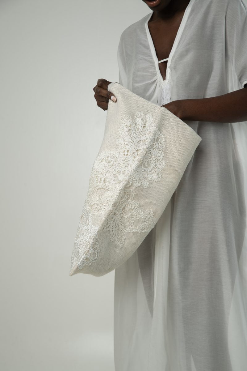 Lila-Eugenie’s Designer Beachwear Luxury Magnolia Clutch Bag for Women