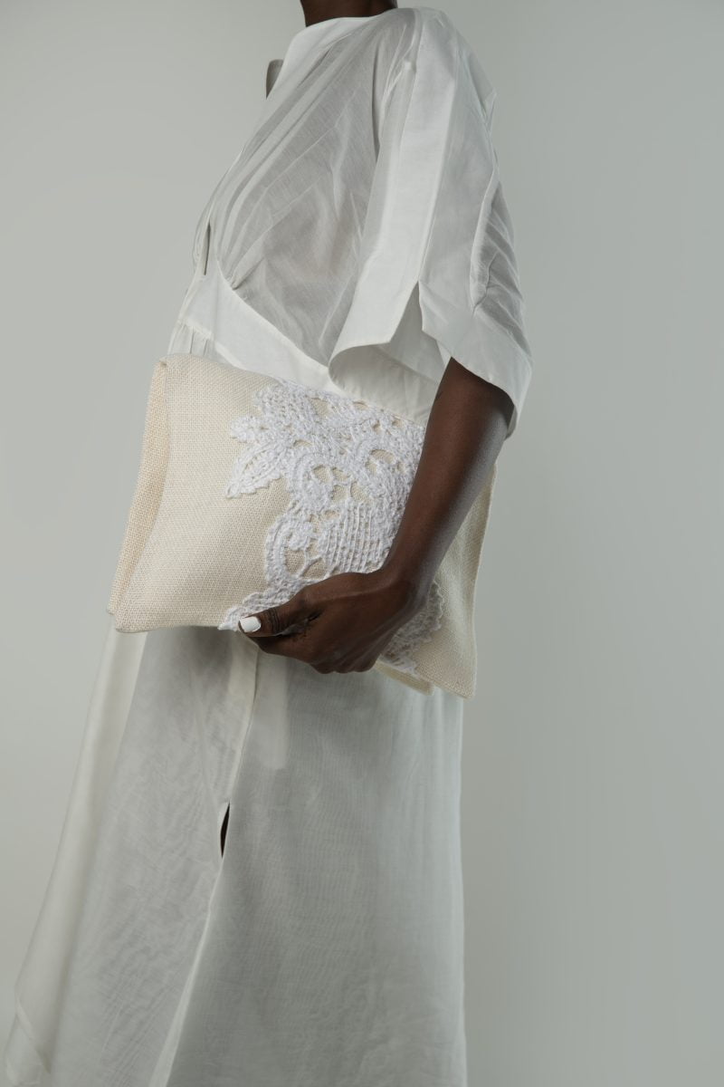 Lila-Eugenie’s Designer Beachwear Luxury Hibiscus Bag for Women